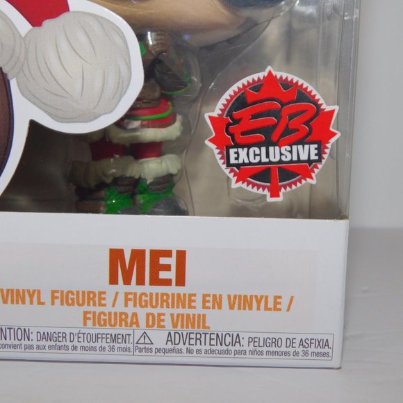 Funko Pop Games Overwatch MEI Santa Christmas 435 EB Exclusive NEW - Picture 3 of 5